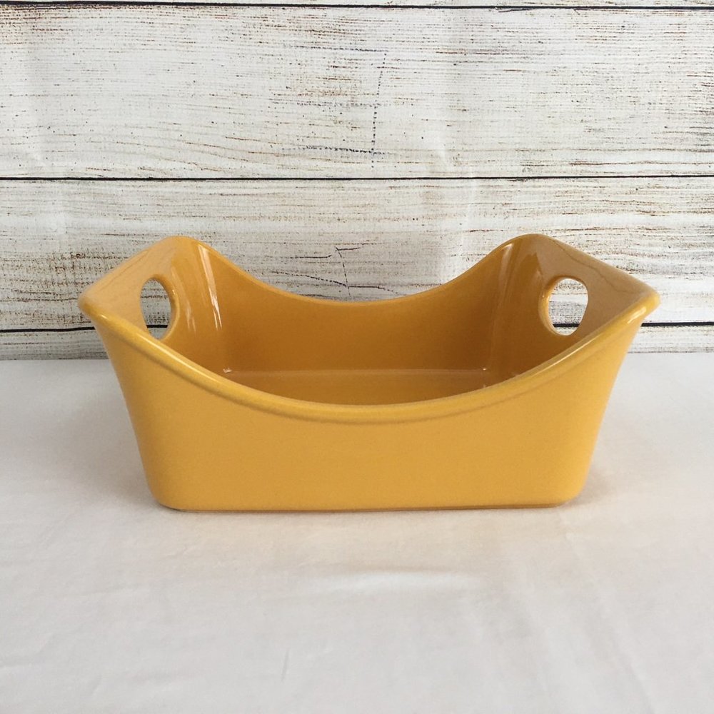 Rachael Ray Yellow Gold 2Qt 8"x8" Baking Dish with Handles Stoneware Square